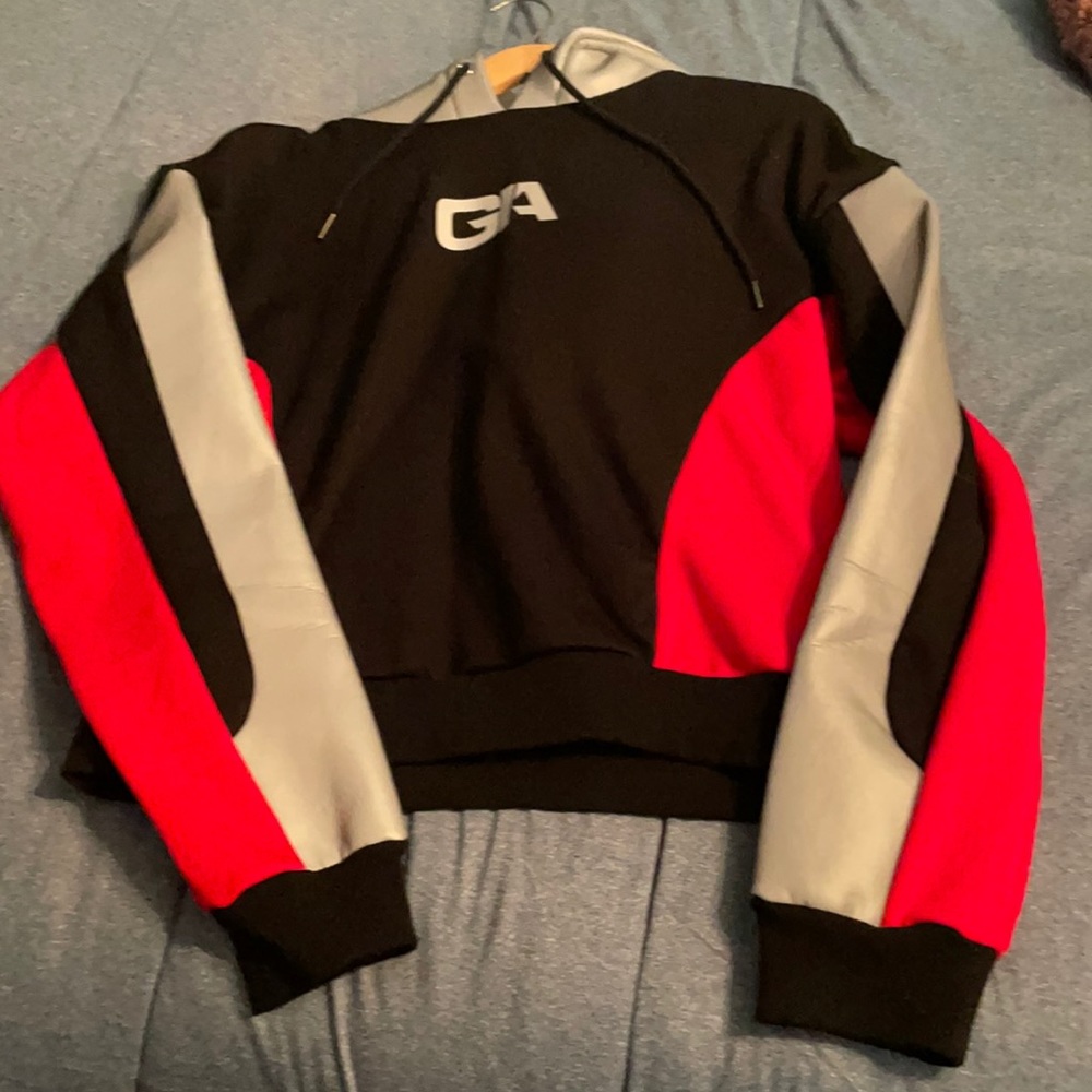 I AM GIA Sabrina Reflective Fleece Hoodie- NWT Med